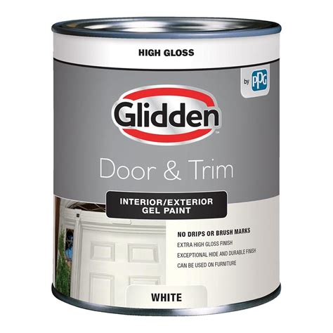 Glidden Trim and Door 1 qt. Bright White Gloss Interior/Exterior Oil ...