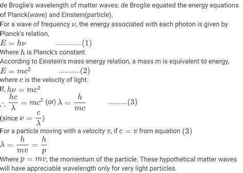 De Broglie Equation, Derivation, And Its Significance, 41% OFF