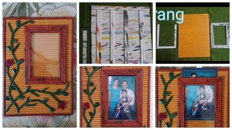 How to make photo frame with newspaper - Simple Craft Idea