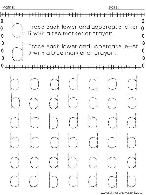 Free Printable B And D Letter Reversal Worksheets - Printable Word Searches