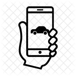 Car Rental App Icon - Download in Line Style