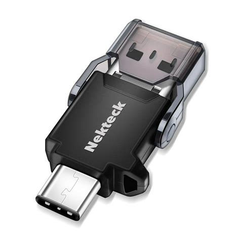 Nekteck USB Type C OTG Micro SD Card Reader with Additional Standard ...