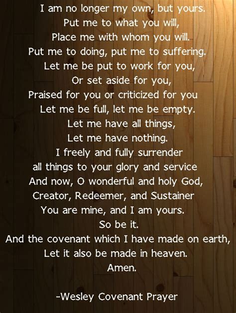 Wesley Covenant Prayer | United Methodism | Pinterest