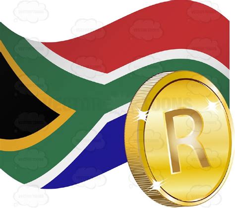 South African Flag With Rand Sign On Gold Coin | South african flag, Gold coins, Buy gold and silver