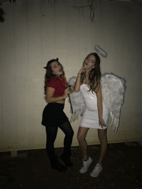 Angel and devil Halloween costumes | Duo halloween costumes, Cute ...