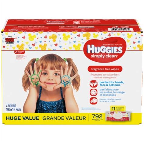 Huggies Simply Clean Unscented Baby Wipes 792 Count, 792 ct - Kroger