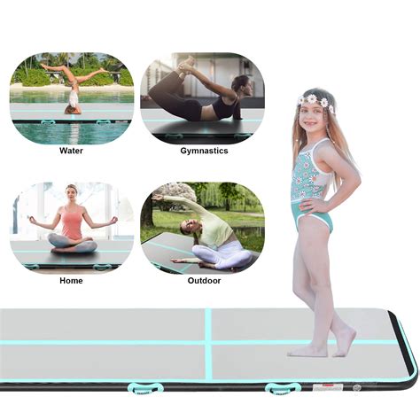 Snapklik.com : 16FT Inflatable Air Gymnastics Mat Gymnastics Track ...