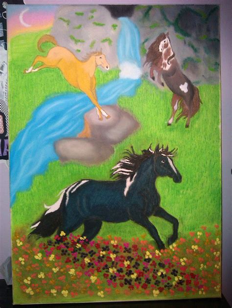 3 horses painting by EskaArt on DeviantArt