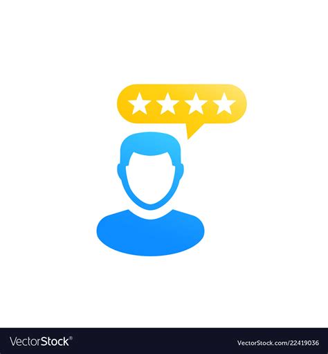 Customer experience review icon Royalty Free Vector Image