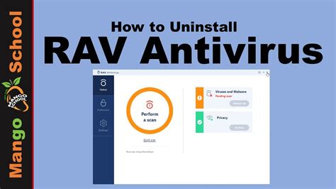 RAV antivirus uninstall Guide - YouTube