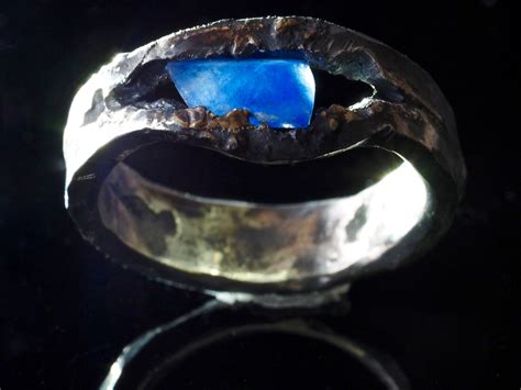 Raw Sapphire Mens Ring Raw Gemstone Engagement Ring | Rings for men, Gemstone engagement rings ...