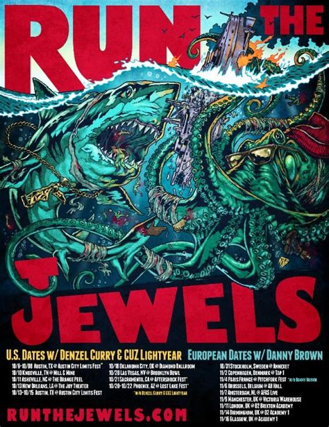 Run the Jewels Add 13 More Dates to World Tour Tour Posters, Band Posters, Danny Brown, Rap ...