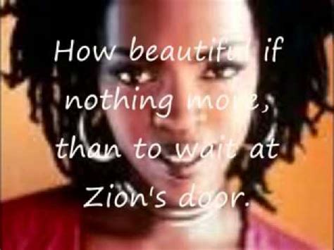 Lauryn Hill to Zion lyrics low - YouTube