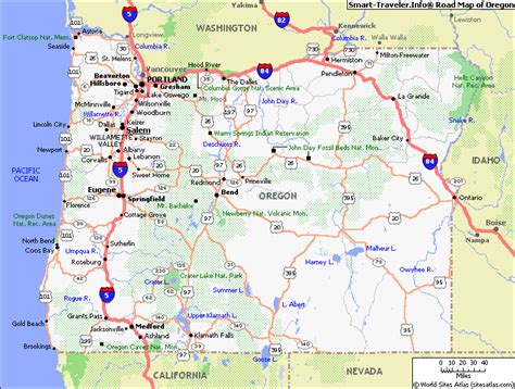 Road Map Of Oregon - Map Of Zip Codes