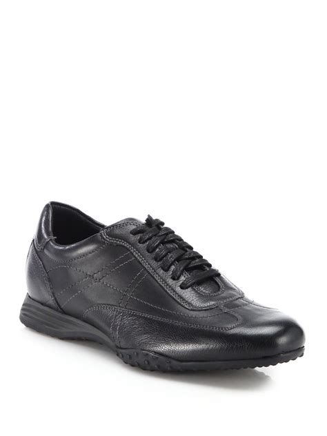 Cole haan Granada Leather Sneakers in Black for Men | Lyst