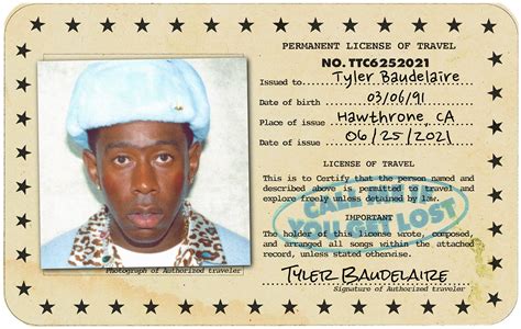 Buy Call me if You get Lost (Tyler The Creator) Album Real ID Card ...