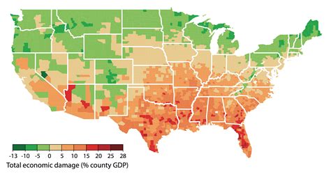 Global Warming Map Of Usa