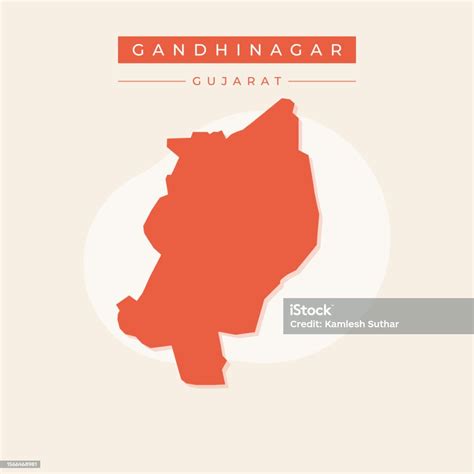 Vector Illustration Vector Of Gandhinagar City Map India City Stock Illustration - Download ...