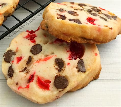 Maraschino Cherry Shortbread Christmas Cookies!