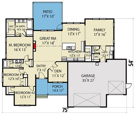 One-Level House Plan with Open Layout - 280080JWD | Architectural Designs - House Plans