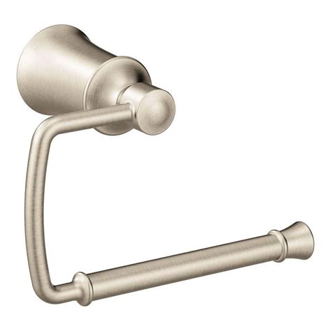 MOEN Dartmoor Single Post Toilet Paper Holder in Brushed Nickel-YB2108BN - The Home Depot