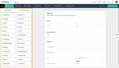 Understanding your Standard form builder