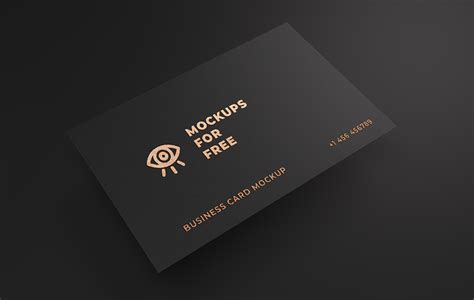 Black Business Cards Mockup - Mockups For Free