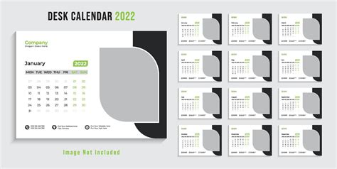 Modern 2022 desk calendar design template Pro Vector 3487504 Vector Art ...