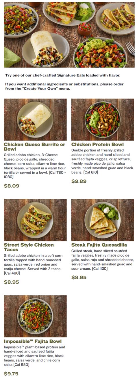 QDOBA Menu and Specials