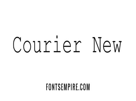 Courier New Font Free Download - Fonts Empire