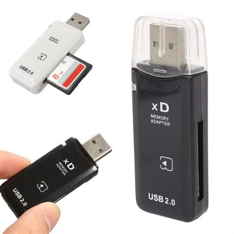 USB 2.0 High Speed xD Memory Card Reader Adapter White For Olympus Fuji XD Pictu for PDA ...