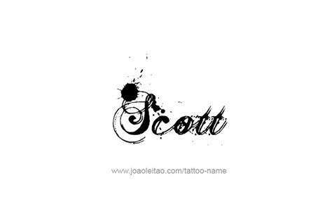 Scott Name Tattoo Designs