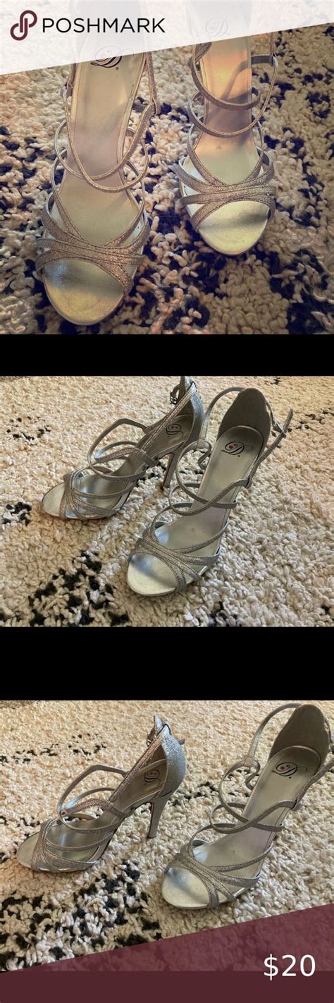 Silver Glitter Heeled Sandals | Heels, Silver glitter heels, Glitter heels