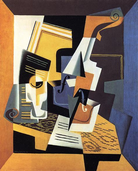 Violin and Glass, 1918 - Juan Gris - WikiArt.org