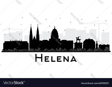 Helena montana city skyline silhouette with black Vector Image