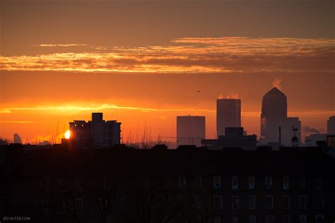 Sunrise over Canary Wharf - Ed Salter Photography