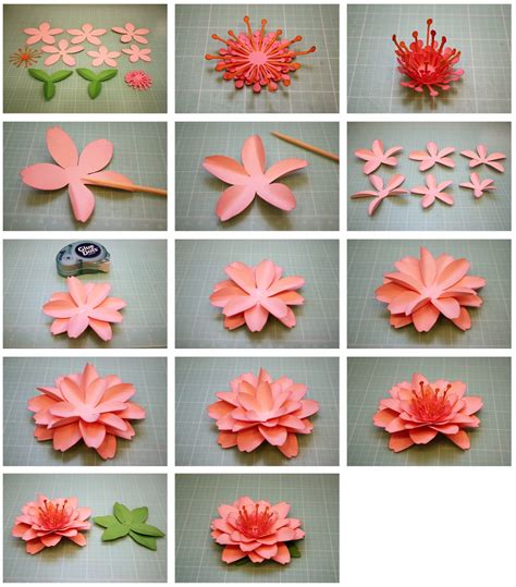 Daffodil and Cherry Blossom 3D Paper Flowers | Bits of Paper