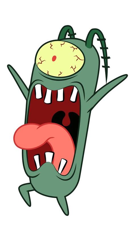 SpongeBob Screaming Plankton Sticker | Spongebob, Spongebob painting, Simpsons drawings