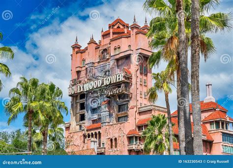 Hollywood Tower of Terror Hotel Ride Building Editorial Stock Photo ...