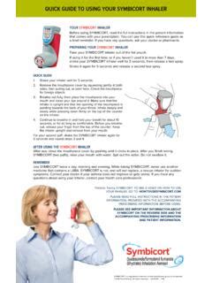 QUICK GUIDE TO USING YOUR SYMBICORT INHALER / quick-guide-to-using-your-symbicort-inhaler.pdf ...