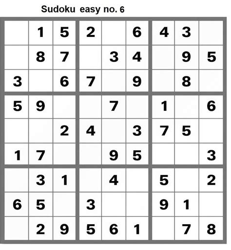 Easy free sudoku printable - litycreations