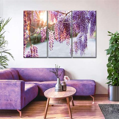 Purple Wisteria Multi Panel Canvas Wall Art in 2021 | Purple wall art, Wall canvas, Canvas wall art