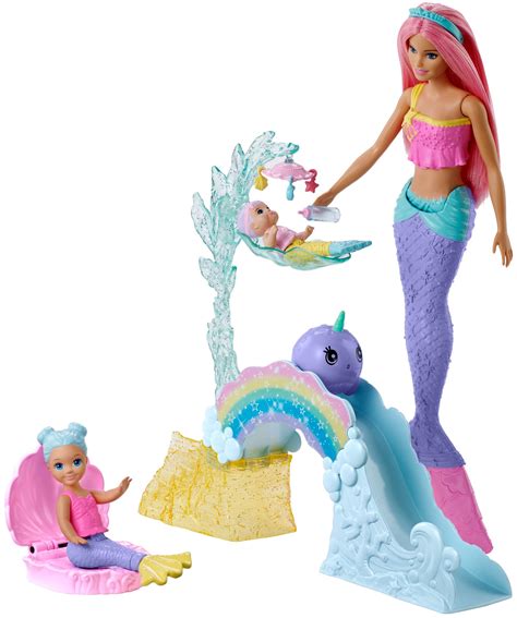 Barbie Dreamtopia Mermaid Nursery Playset with Barbie Mermaid Doll ...