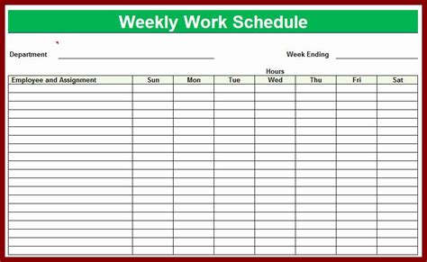 Printable Employee Schedule Template | Weekly schedule template excel, Daily schedule template ...