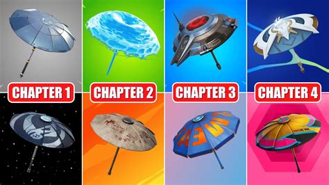 Evolution of Fortnite Umbrellas! (Chapter 1 Season 1 - Chapter 4 Season 1) - YouTube