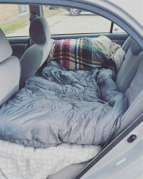 Car Camper: DIY Bed Made from Back Seat Air Mattress