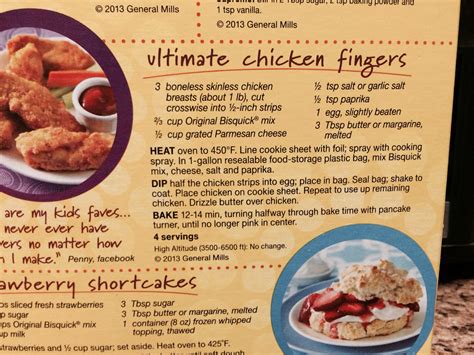 Chicken Finger recipe off of Bisquick Box!! Was really good ...