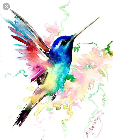 Pin by Nancy Bahamondes on Acuarela | Hummingbird painting, Watercolor ...