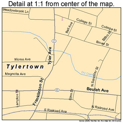 Tylertown Mississippi Street Map 2875160