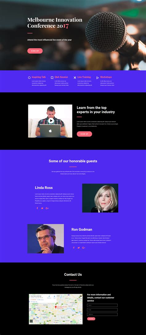 Free Elementor Template Landing Page for a Conference | Free wordpress website, Wordpress ...